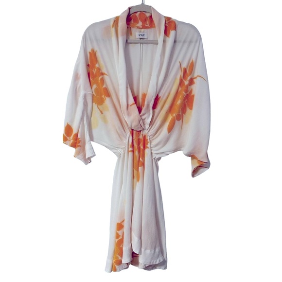 S/W/F dress short floral print summer beach SZ S PARTY - Picture 1 of 8